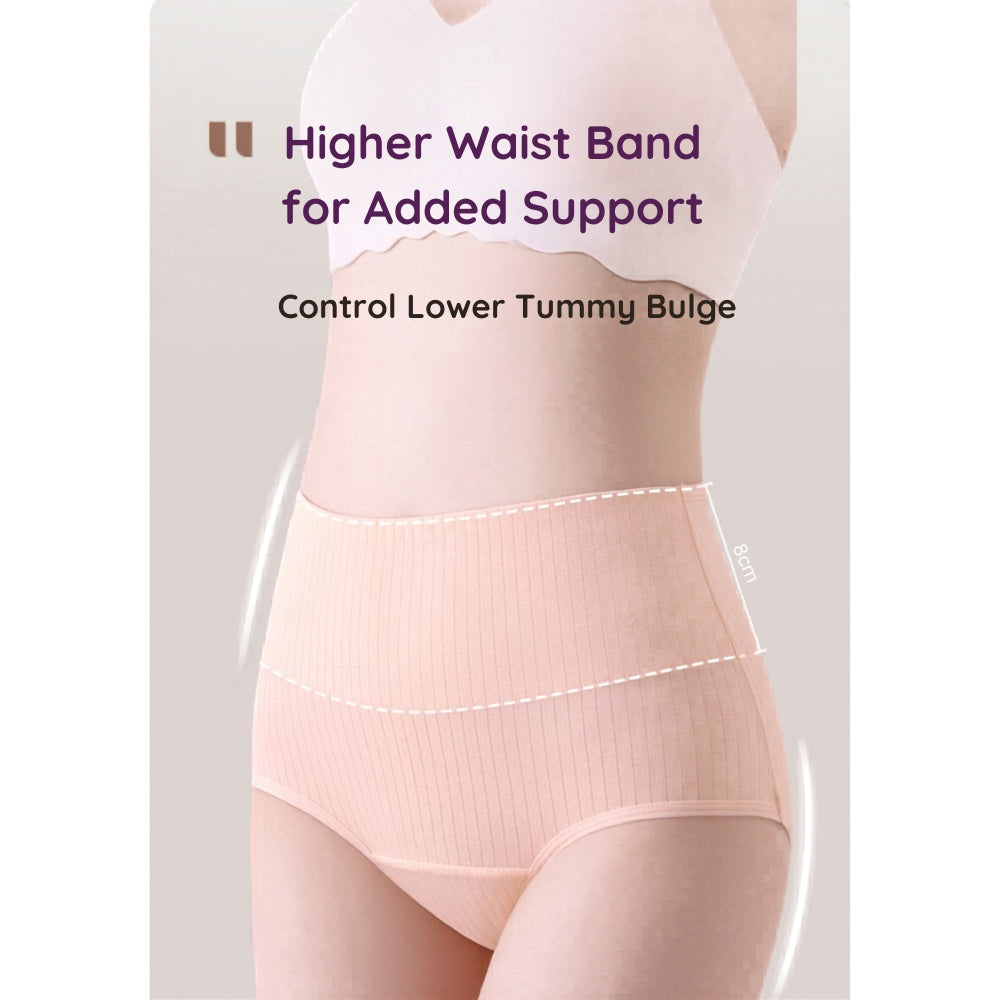 High waist band for added support of Women’s Leak-Proof Absorbent Brief – Postpartum Urinary Incontinence Underwear