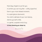 Message from blessie on lingurie and self care for a little blessing you deserve