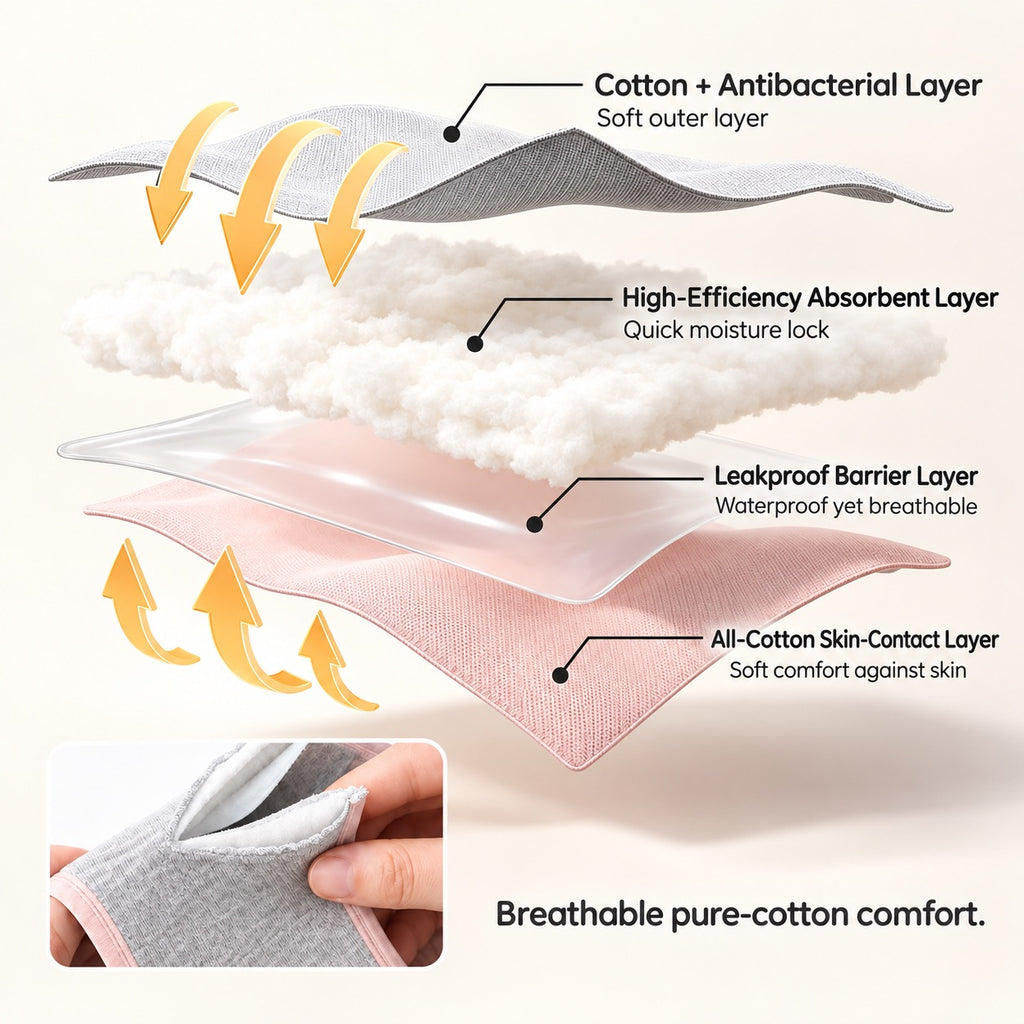 Floral Leak Proof Underwear for Incontinence – Postpartum Moderate Bladder Leaks