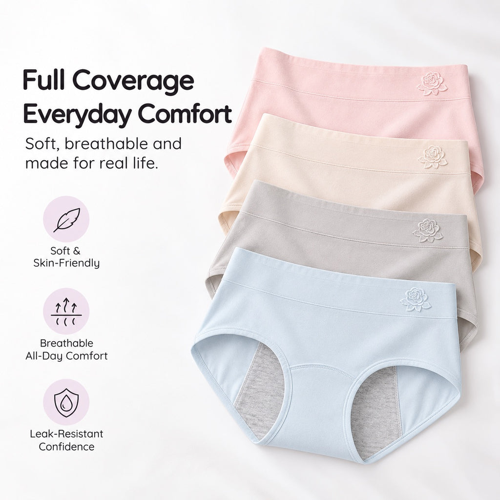Floral Leak Proof Underwear for Incontinence – Postpartum Moderate Bladder Leaks